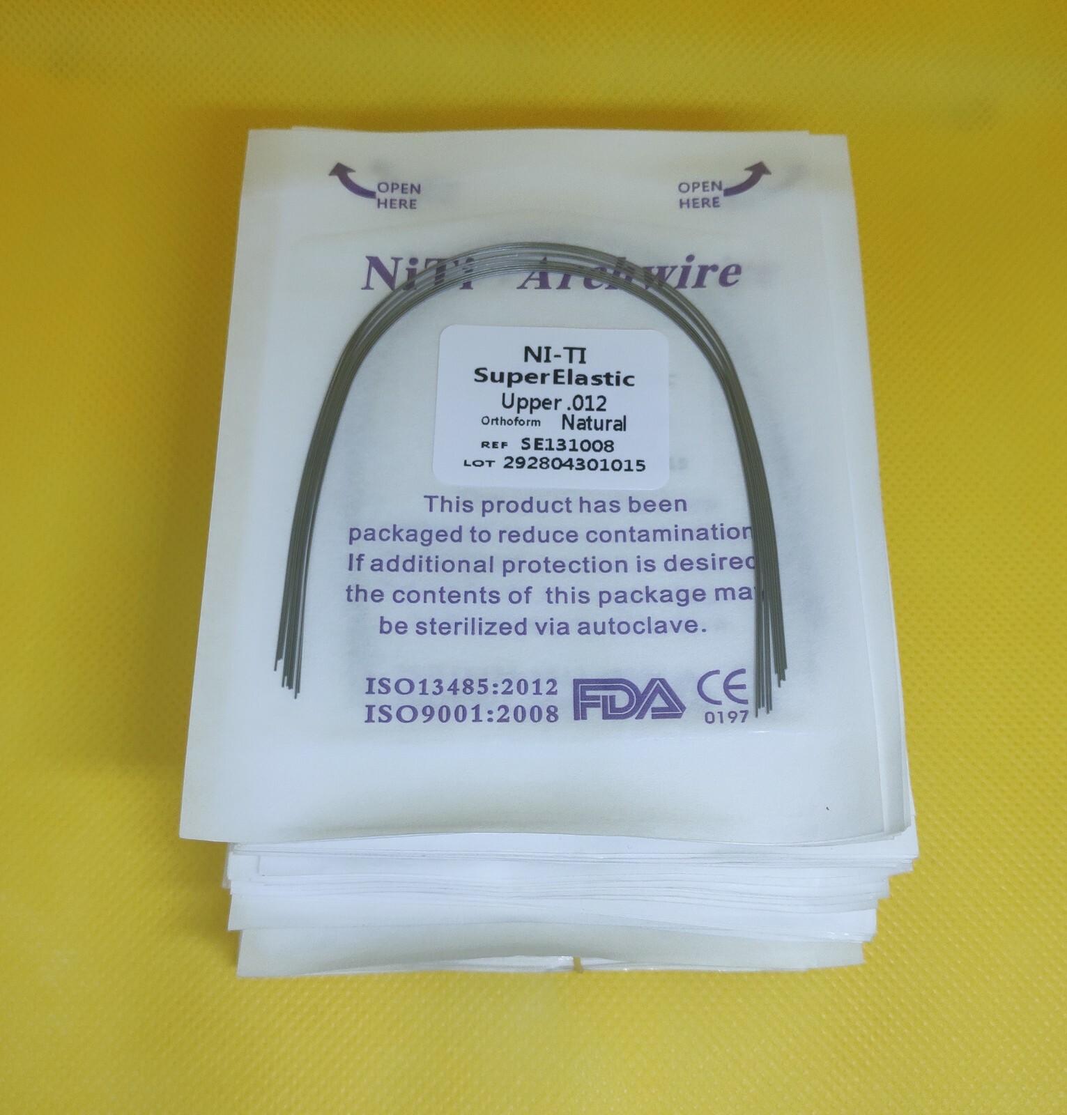 10Pcs/Pack Dental Super Elastic NITI Arch Wires Orthodontic Round Natural Form