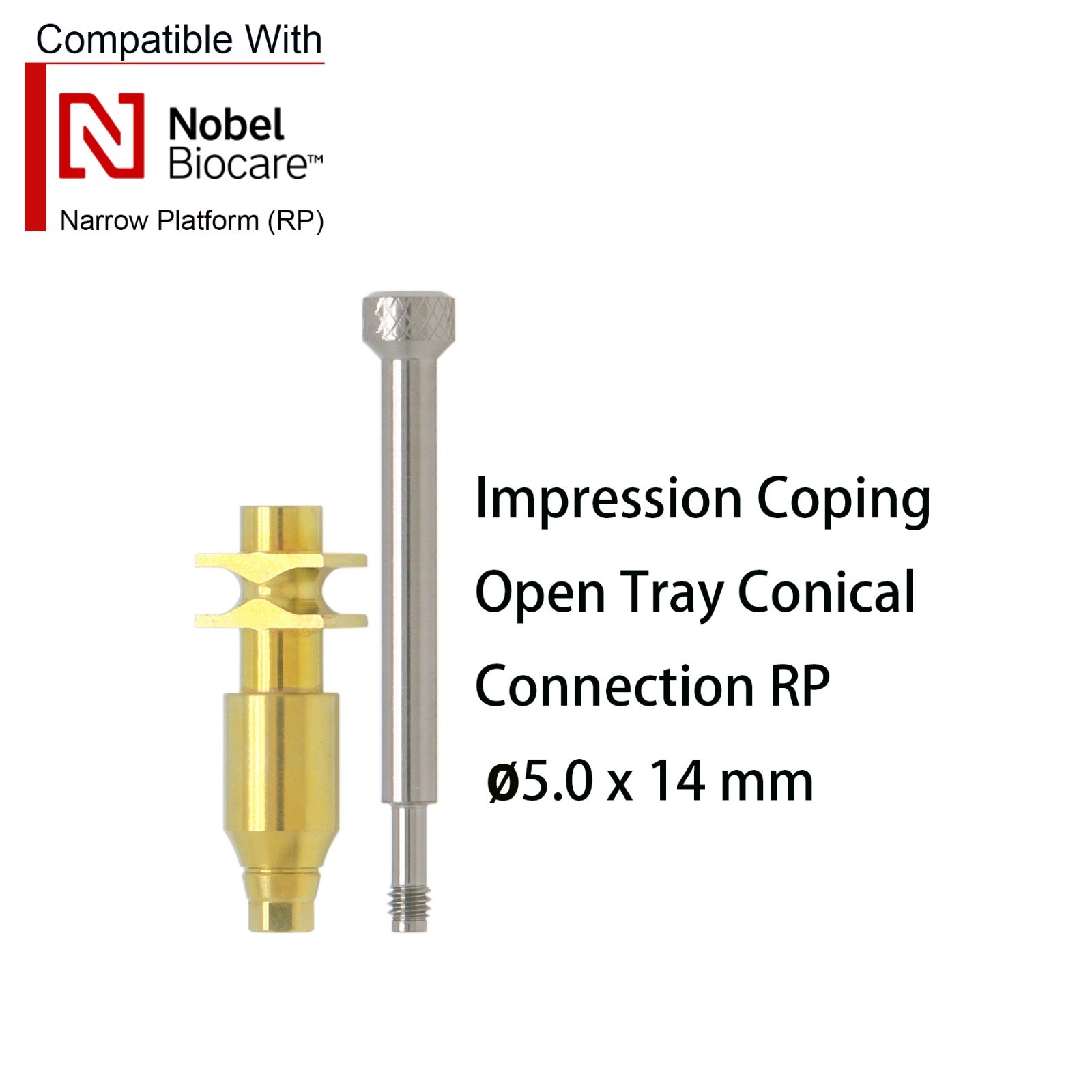 Nobel Biocare Impression Transfer Coping Open Close Tray for NP/RP Hex Platform
