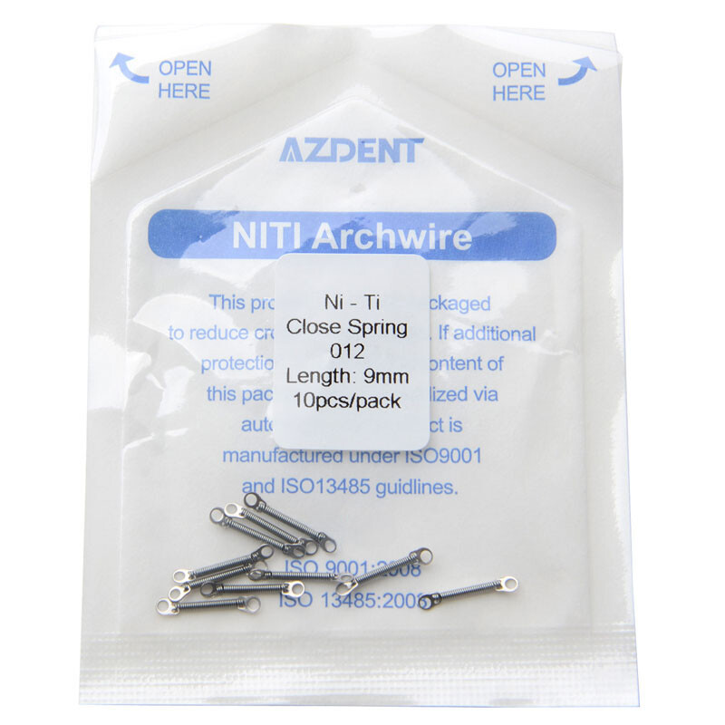 Dental Orthodontic NI-TI Closed Coil Spring Length Open 0.010/0.012*6mm/12mm/9mm