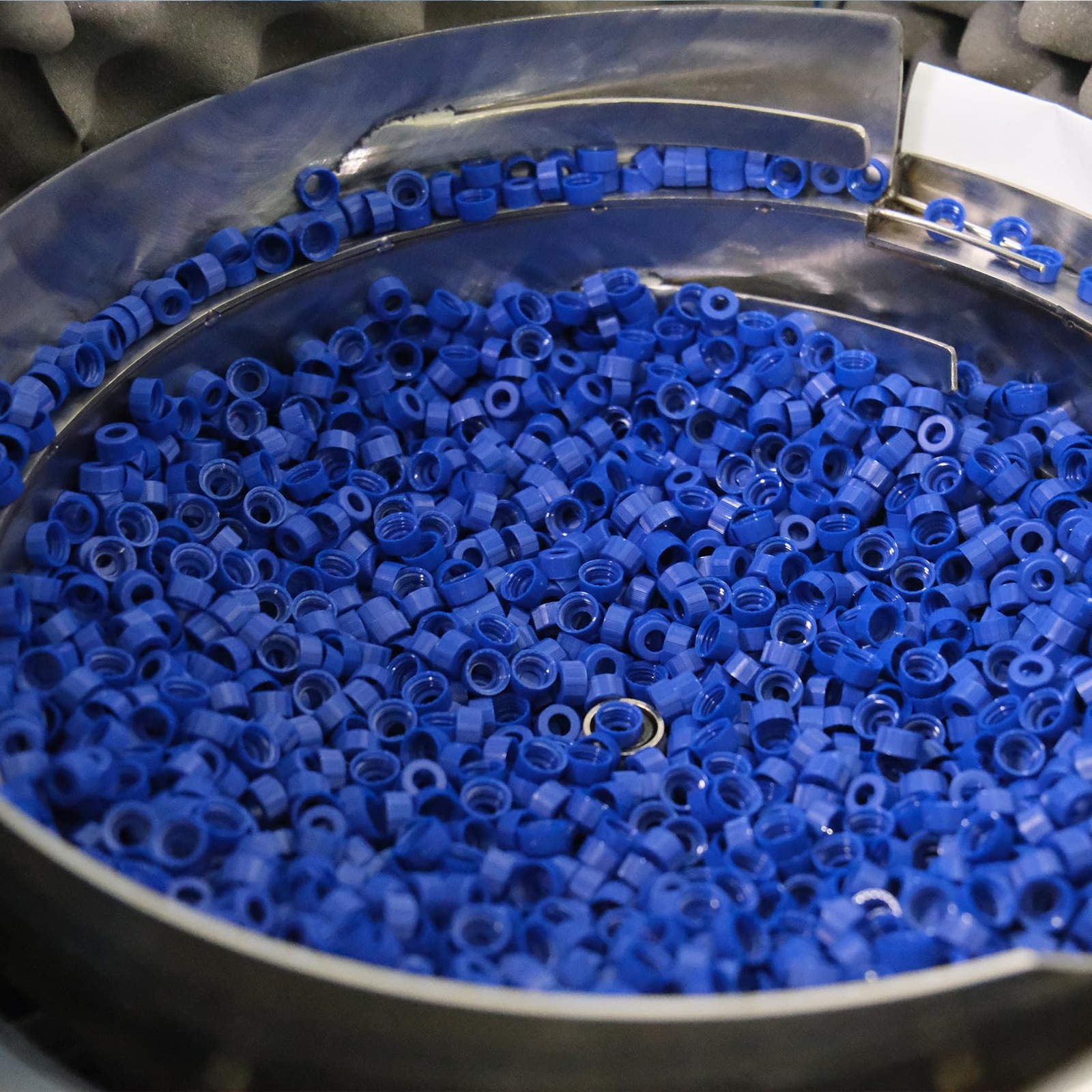200 PCS 9mm HPLC 2ml Autosampler Vial Caps Ribbed Blue Screw Caps