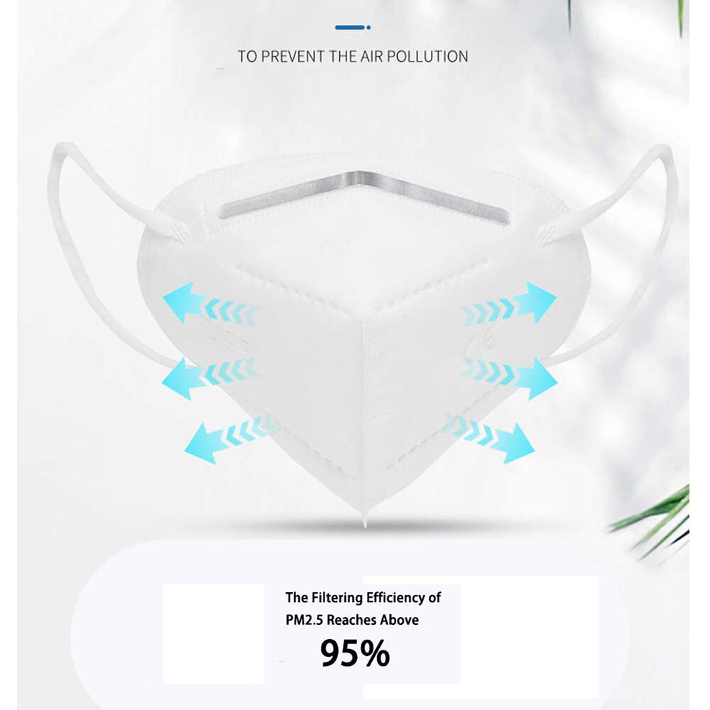 KN95 Disposable Face Mask Mouth Cover Protective Respirator Mask K N95 12pc/Pack