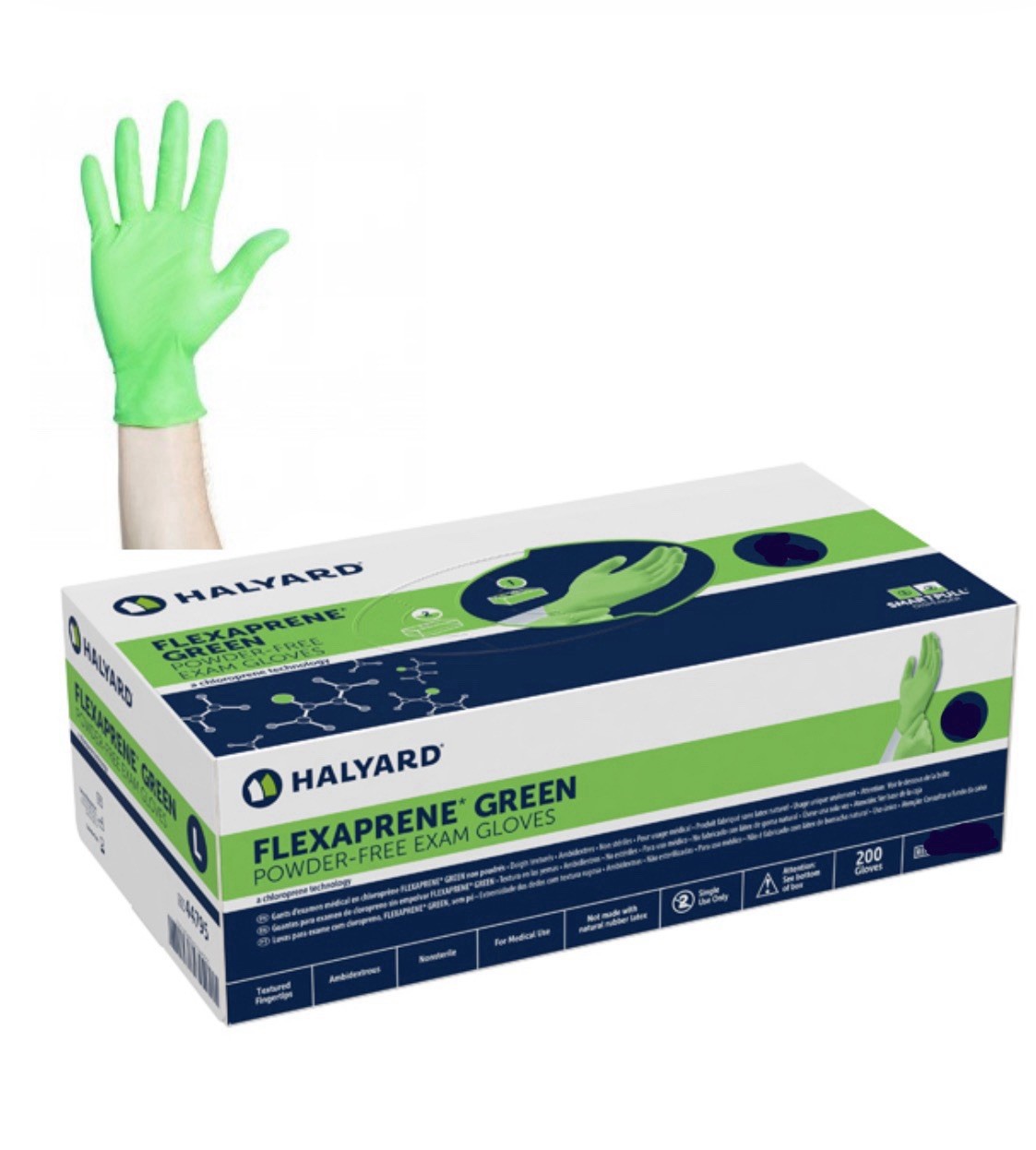 Exam Gloves Halyard FLEXAPRENE 1 Box of 200 Medium Exp 04/2026