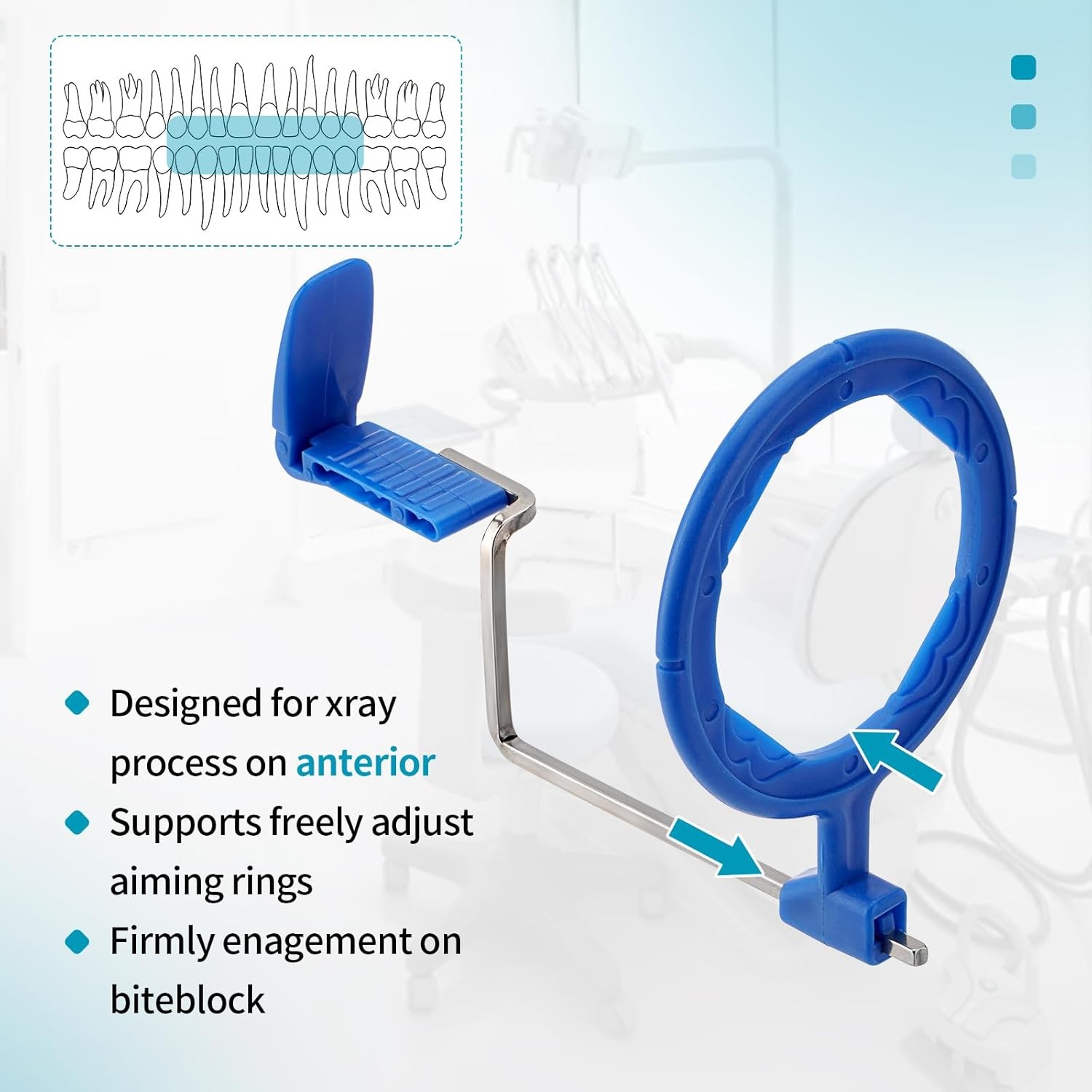 10x Dental Film Holder X-Ray Film Positioning Holder Positioner 5x Ring + 5xArms