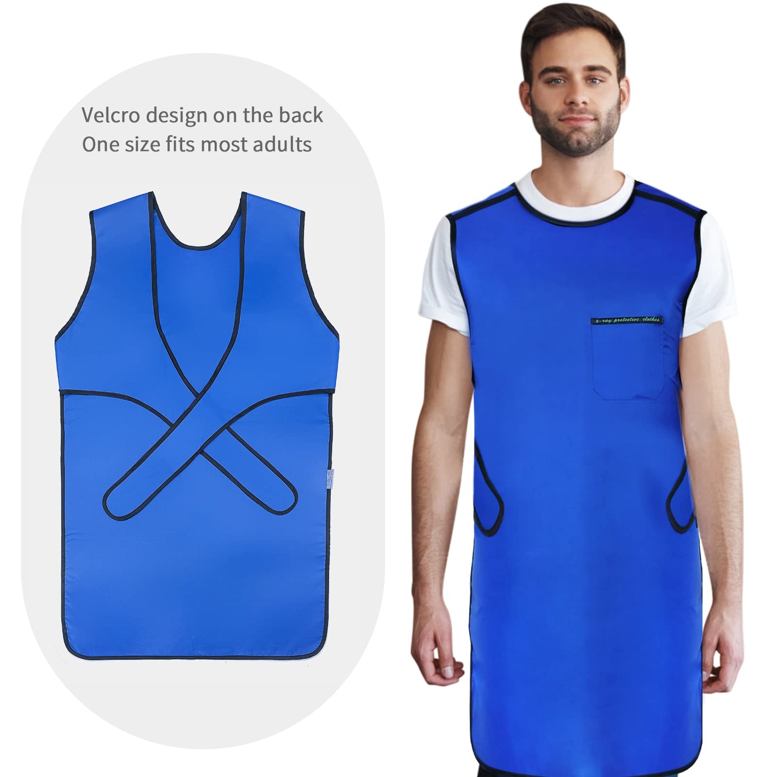 ANNWAH 0.35mmPb X-Ray Apron,Lightweight X-Ray Shield Apron for Adult,Dental Lead