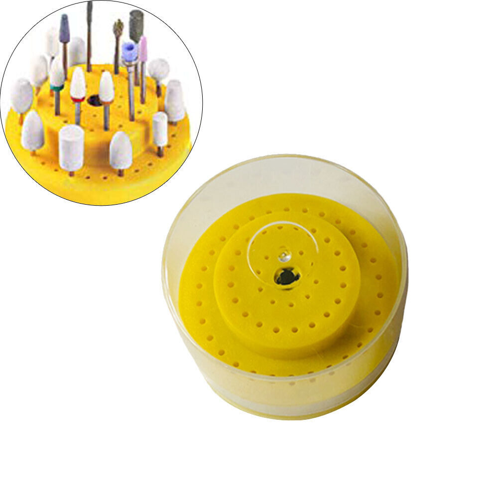 1/3/5Pcs Dental Burs Holder Block Drills Case Box Slots With Plastic Lid 60 Hole
