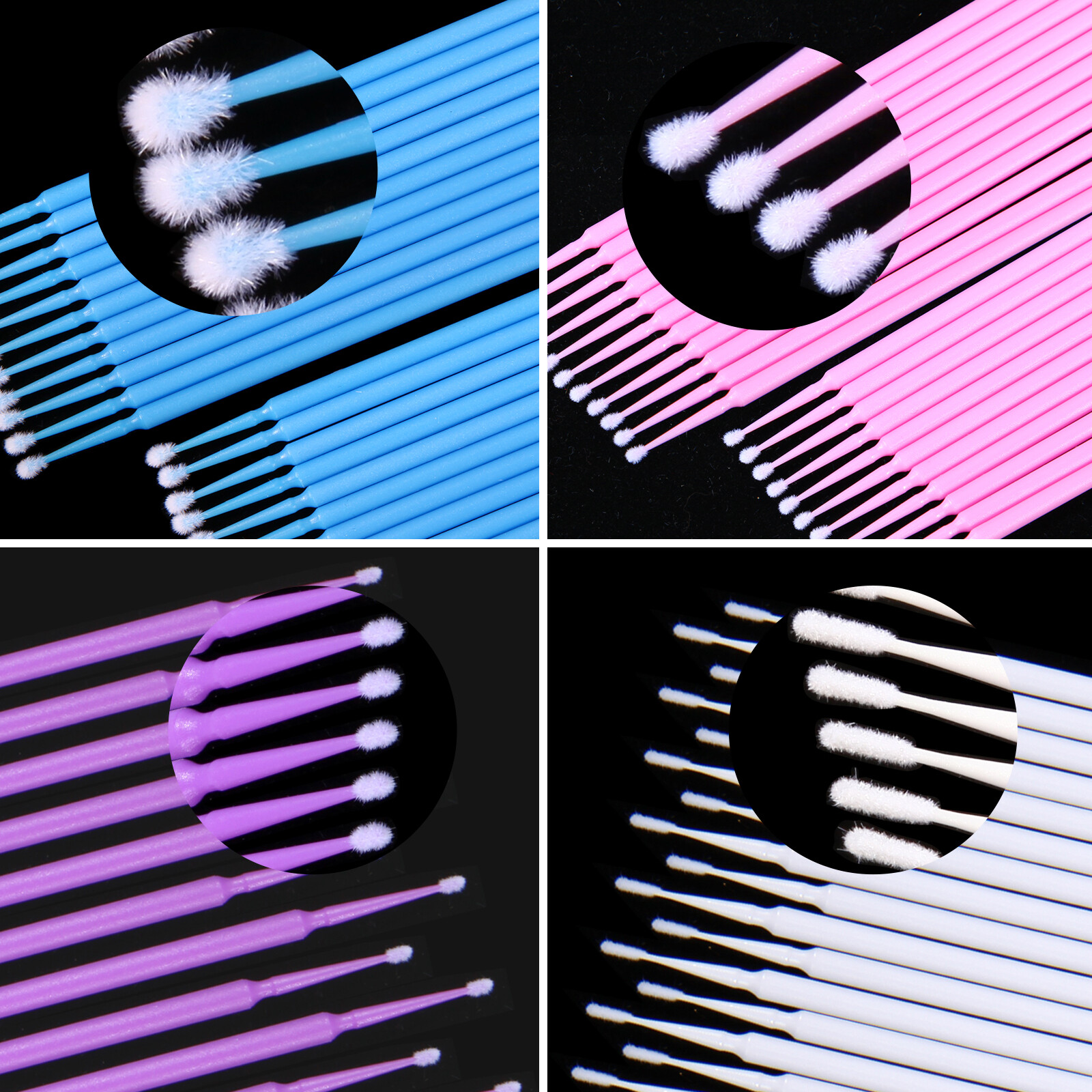 100Pcs Sale Swabs Disposable Mini Applicator Brush Stick Eyelash Extension Eye