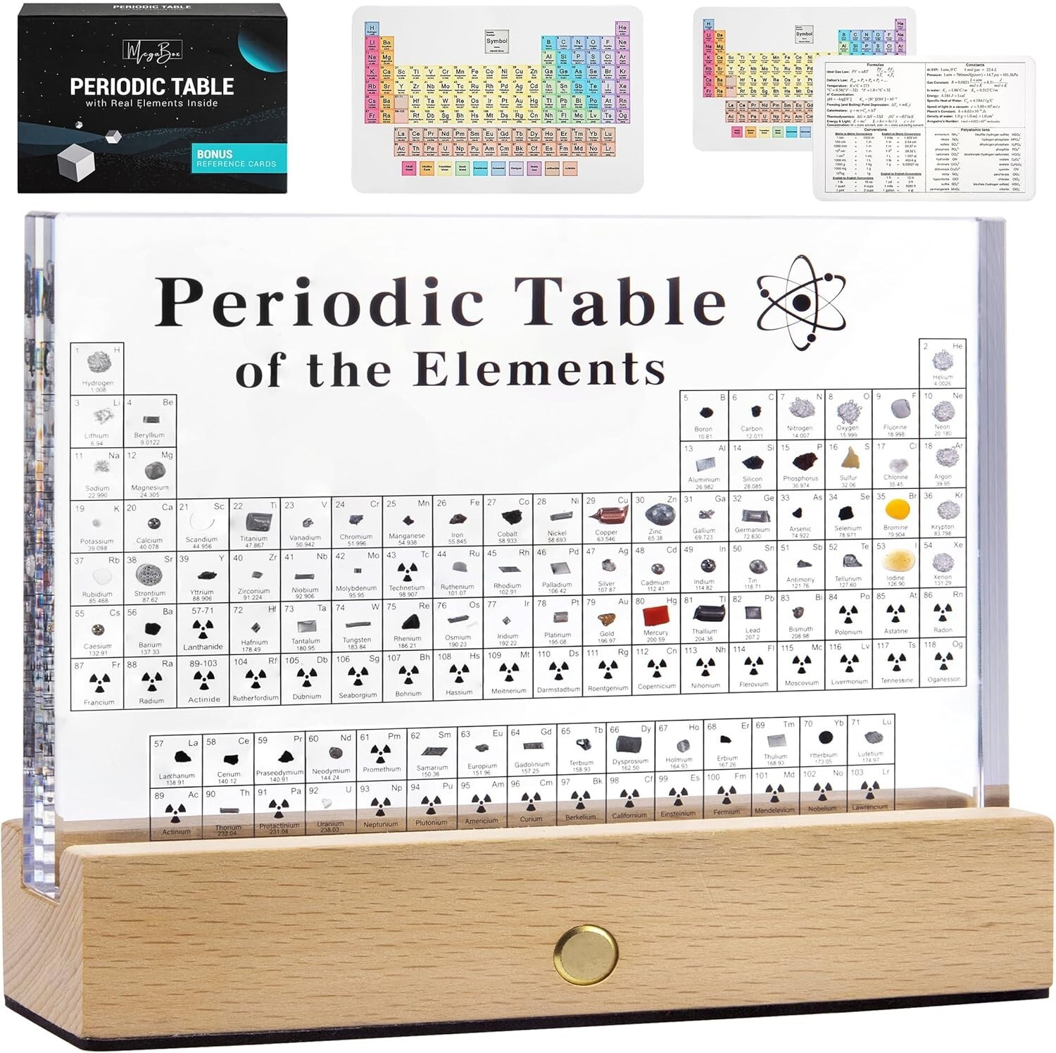 Periodic Table Of Elements with 83 Real Elements, Acrylic Periodic Table Disp…