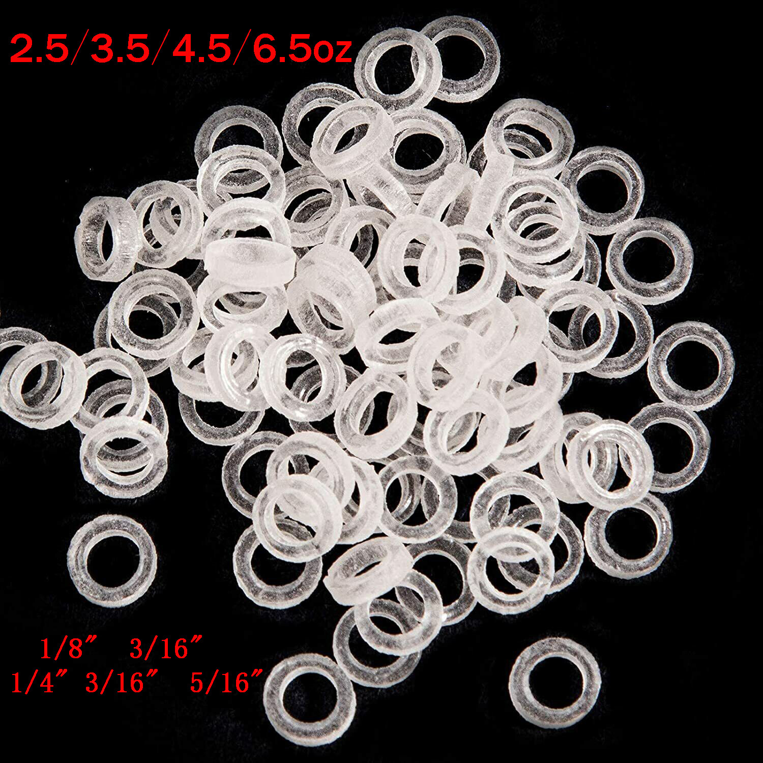 100 pcs Dental Orthodontic Intraoral Elastic Latex Rubber Band Clear