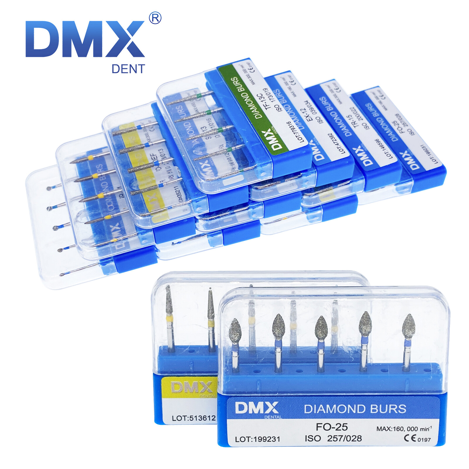 Dental Diamond Burs FG for High Speed Handpiece 5Pcs/pack Drills DMXDENT