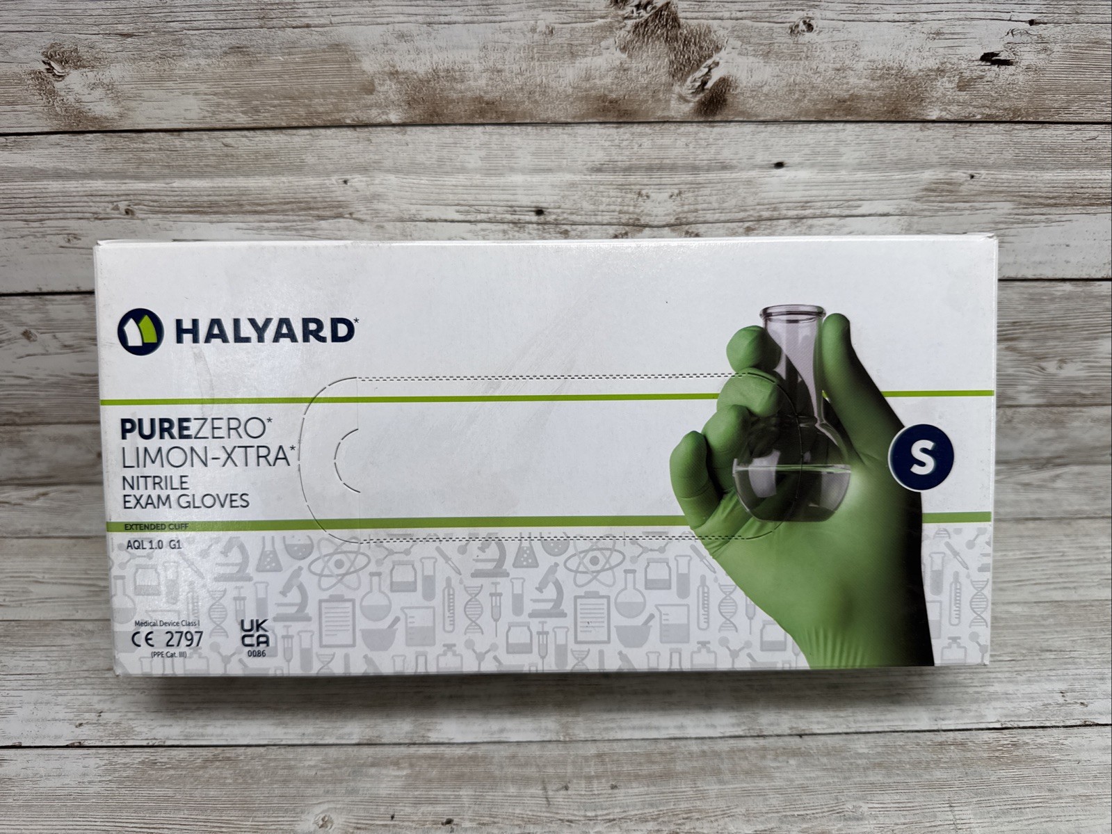 HALYARD PUREZERO LIMON-XTRA Nitrile Exam Gloves *10 Boxes* Size SMALL *See Date*