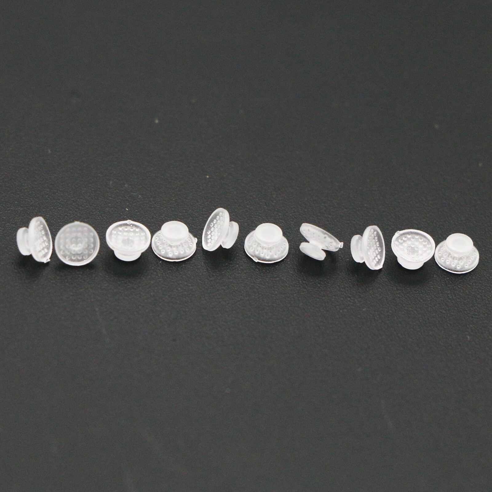 US 100Pcs Dental Orthodontic Ceramic Lingual Button Clear Bondable Mesh Base