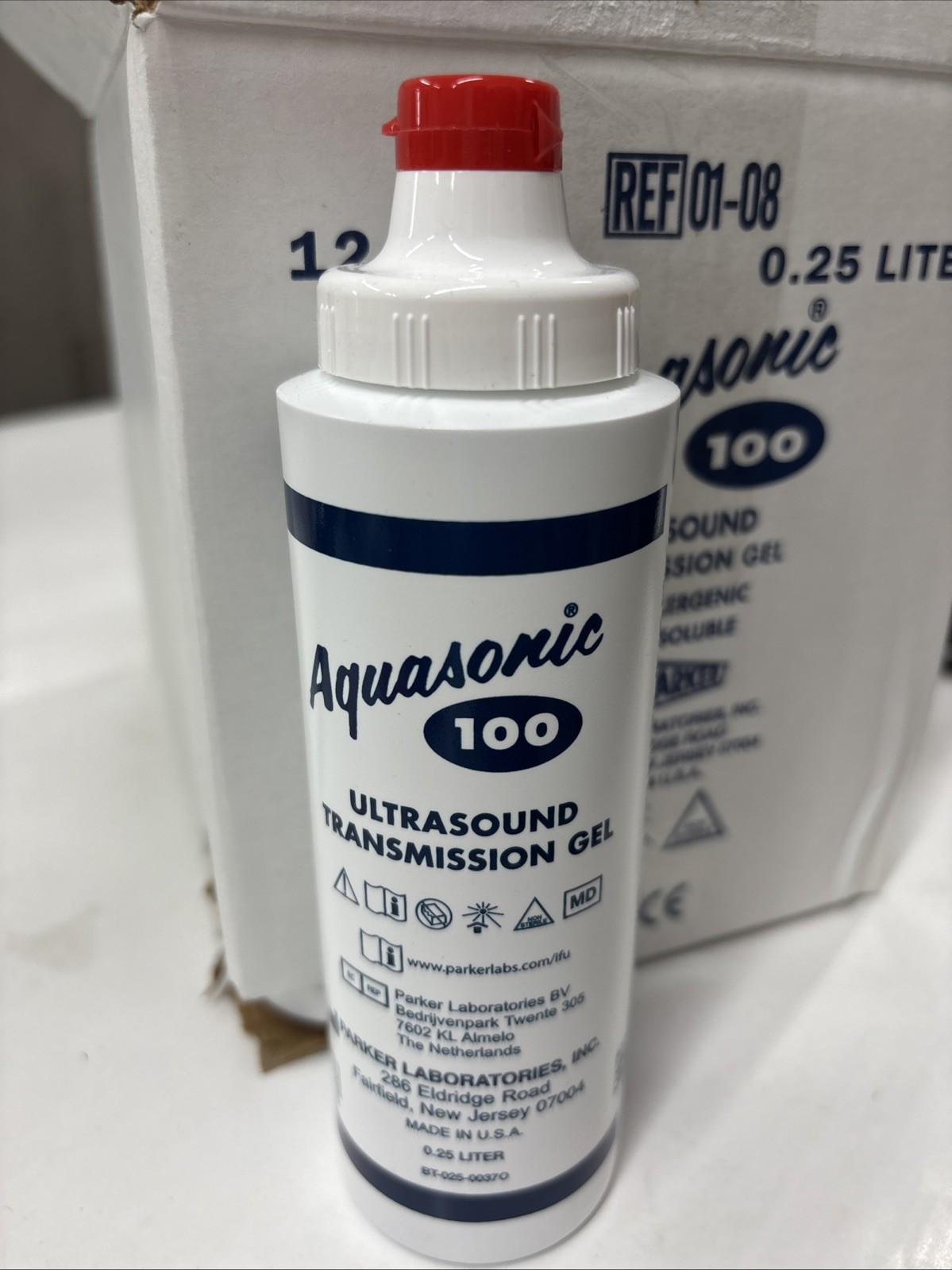 12 (8.5oz/0.25L ea) Parker Aquasonic 100 Ultrasound Transmission Gel EXP 6/30