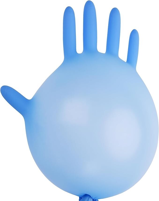 100 Disposable Blue Nitrile Gloves 5 mil Heavy Duty Gloves Latex Powder Free