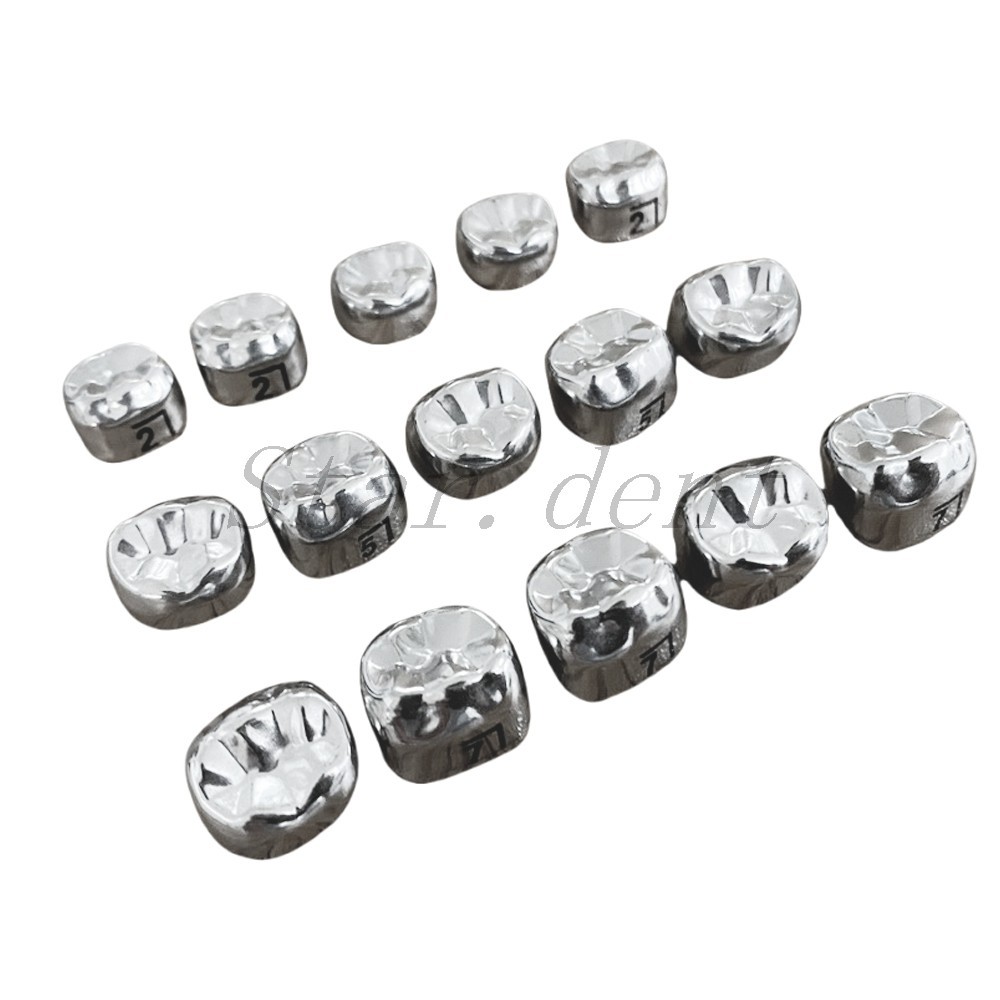 Dental Kids Primary Molar Crowns Stainless Steel Pediatric crown 48 Sizes USA