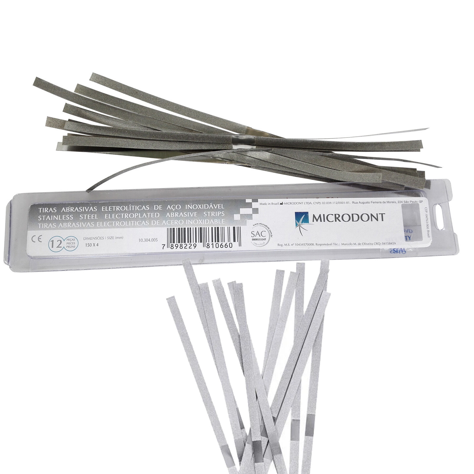 150*4mm Dental Microdont Stainless Steel Abrasive Strips for Finishing Polishing