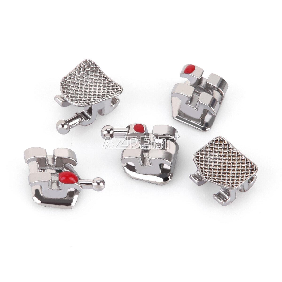 AZDENT 10X Dental Ortho Brackets Mini/Standard MBT/Roth 022/018 Hooks 3 4 5