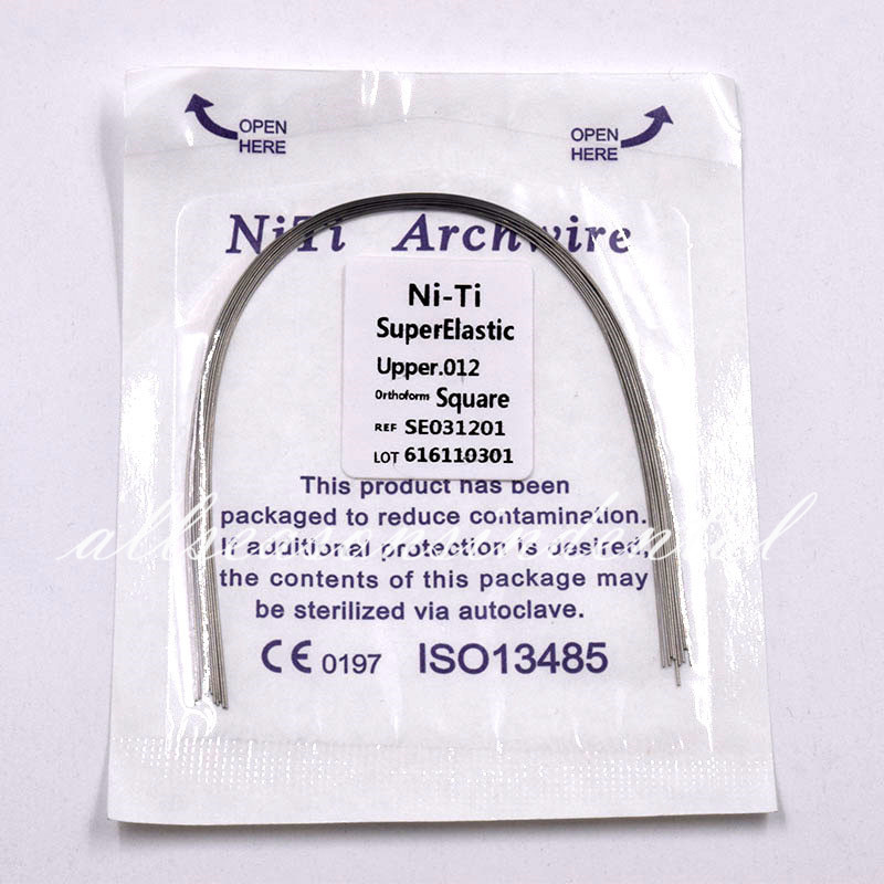 10 Pcs Dental Niti Super Elastic Orthodontic Round Square Arch Wires 0.12 Upper