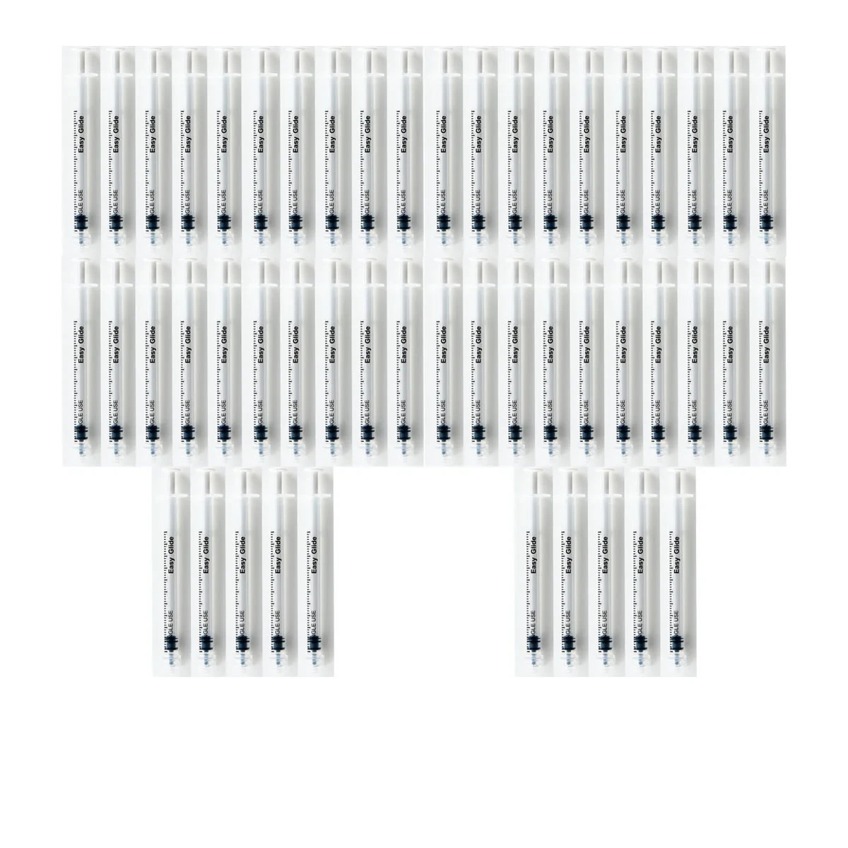1ML Sterile Syringe Only with Luer Lock Tip – 50 Syringes Without a Needle