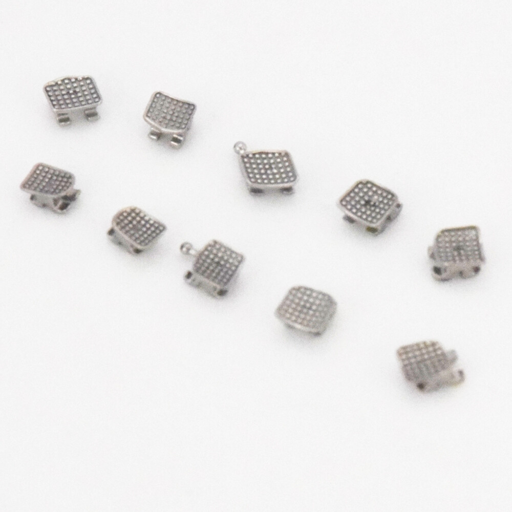 20 Pcs/Pack Dental Monoblock MIM Orthodontic Metal Brackets Braces Mesh Base