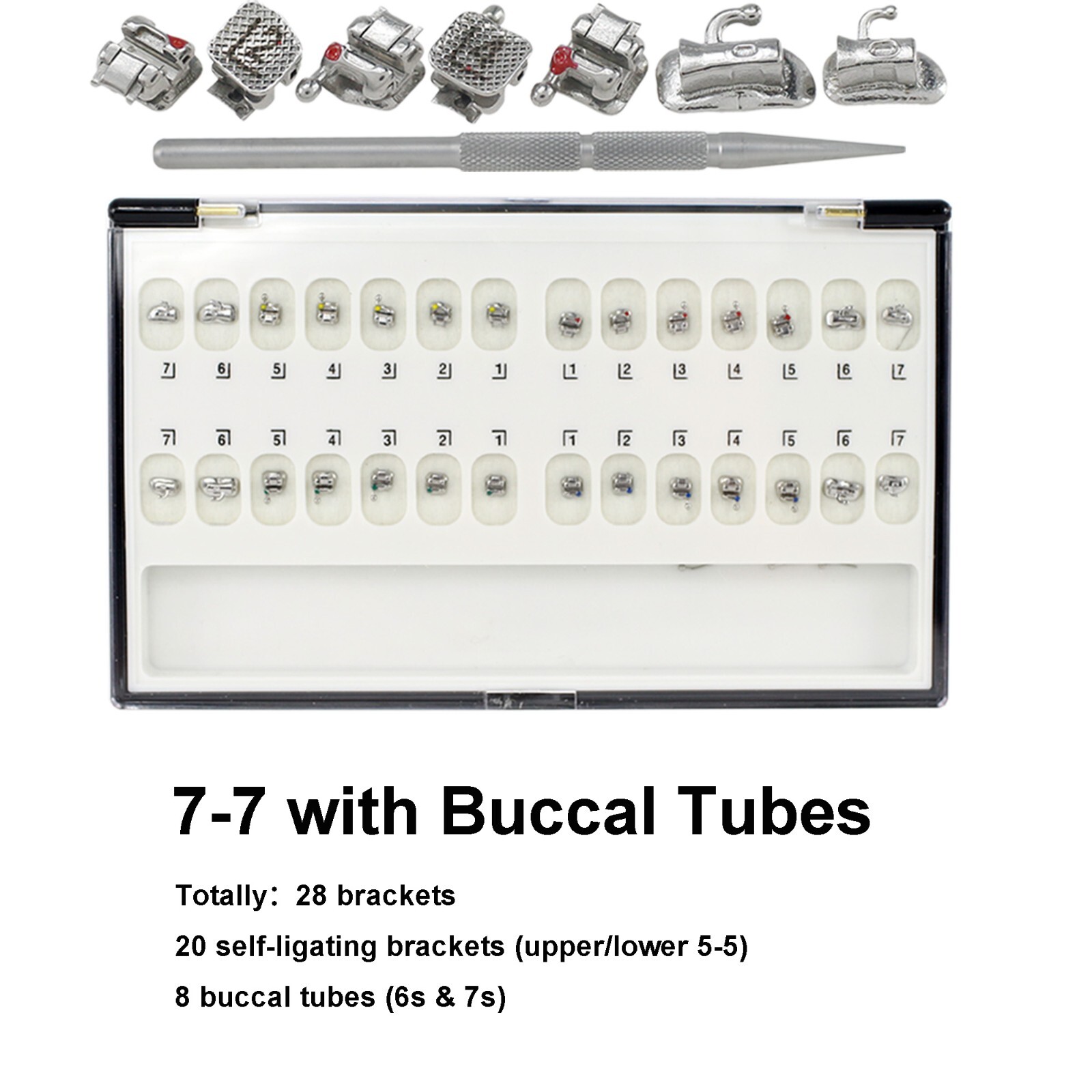 Dental Brackets Orthodontic Self Ligating Braces Metal Ceramic Roth MBT 022 345