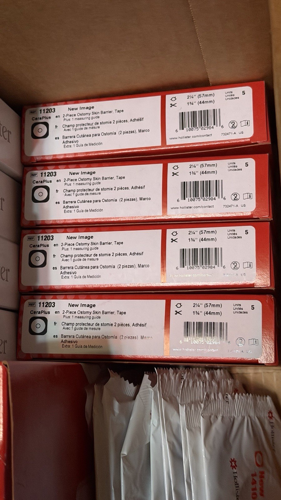 Hollister Ostomy Supplies Lot 90+ Bags And 20+ Flanges And Additional Items