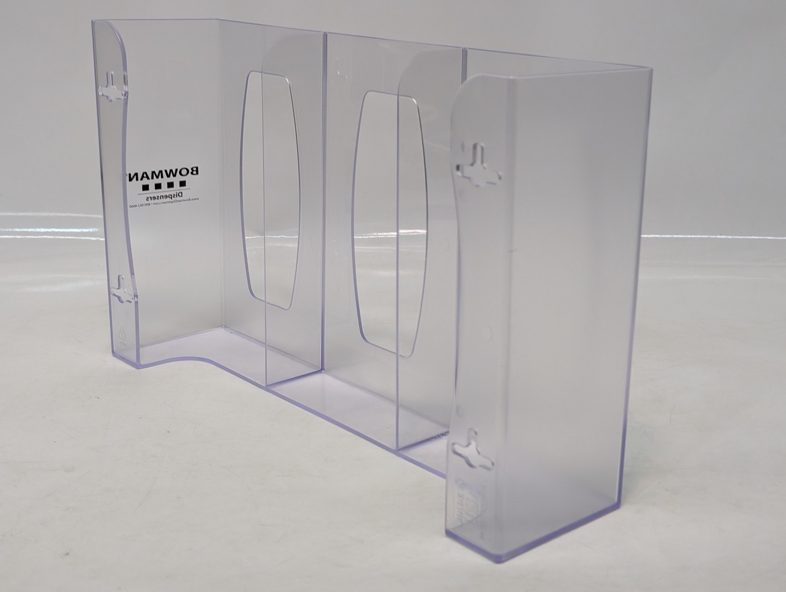 Bowman Triple Glove Box Dispenser GL300-1214 Wall Mount Holder Clear