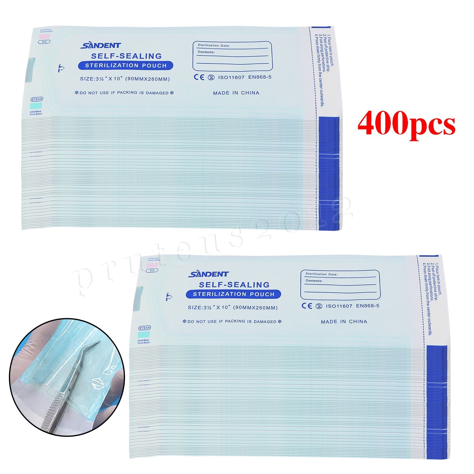 400 3.5″ x 10″ Self-Sealing Sterilization Pouch Tattoo Dental Pouches