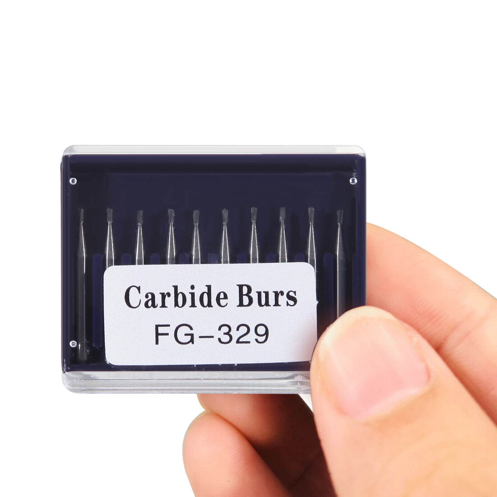 10 Pcs Dental Carbide Burs Pear-Shaped Type High Speed Tungsten Steel Bur FG329