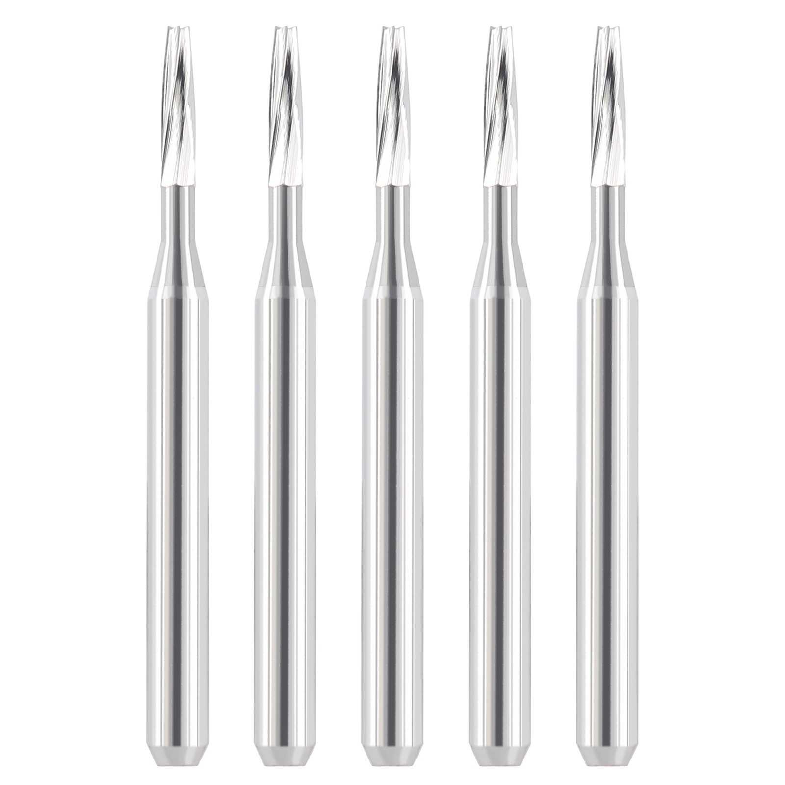 5pcs Dental Carbide Burs Taper Fissure FG #170