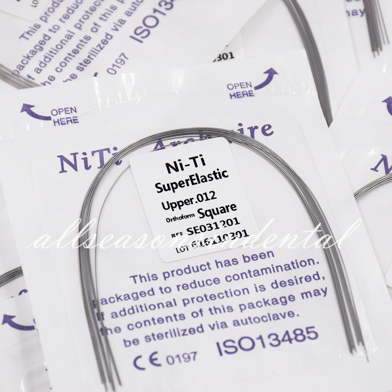 10 Pcs Dental Niti Super Elastic Orthodontic Round Square Arch Wires 0.12 Upper