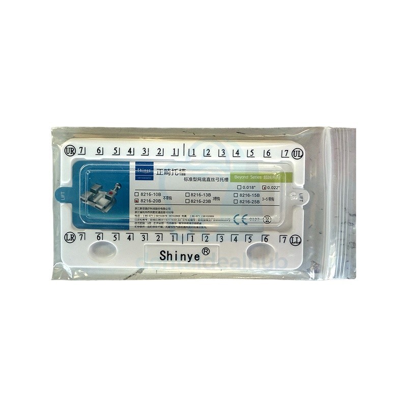 Shinye Orthodontic Metal Brackets 0.022 Slot Mesh Base for Dental Clinic Ortho T