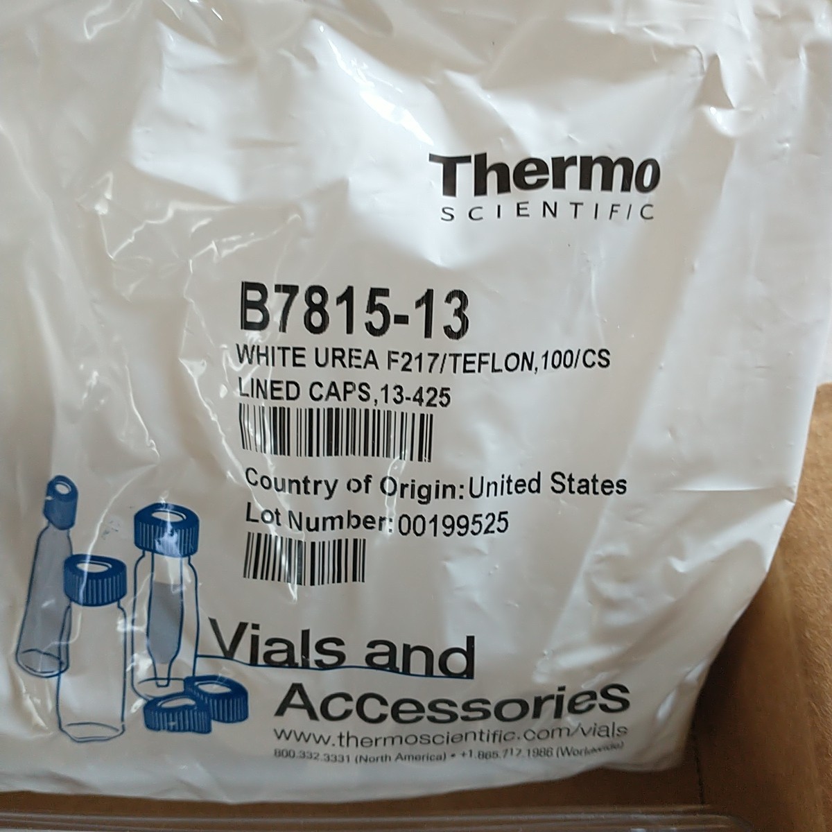 Thermo Scientific B7800-2 4 mL Clear Glass Vials Teflon Lined Caps 90/100 Pcs