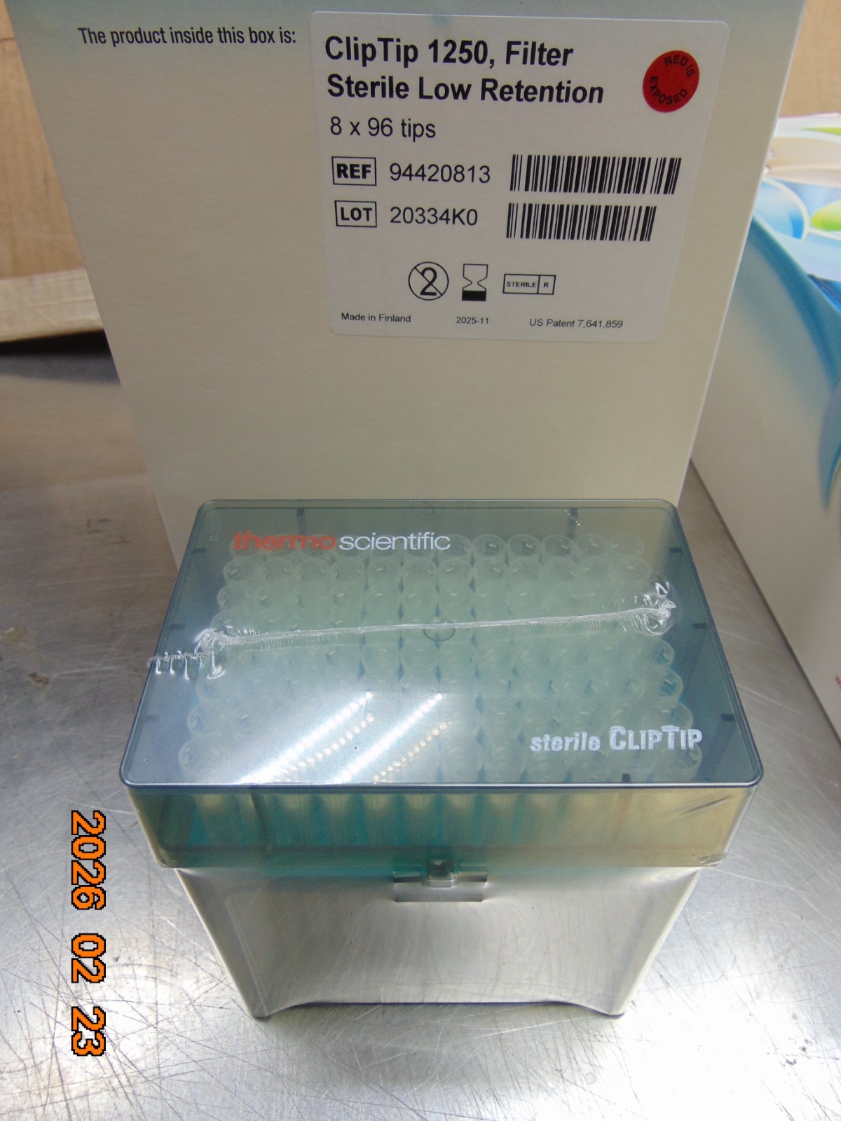 8 X 96 TIPS Thermo Scientific 94420813 Sterile ClipTip 1250μL Filter Pipette 768