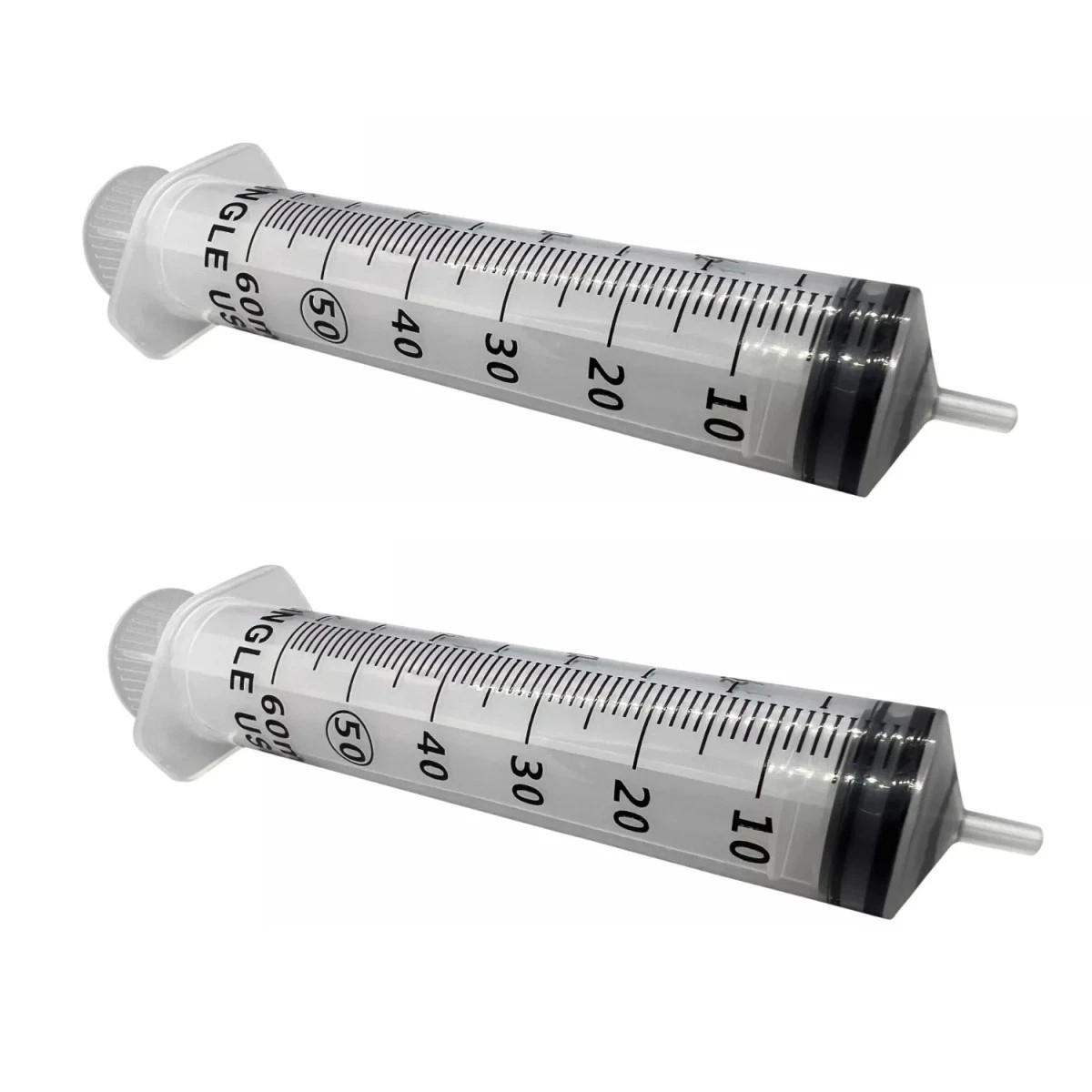 5x 60ml/2oz Plastic Syringe Sterile Plant Water Animal Feeder 60cc Slip Tip