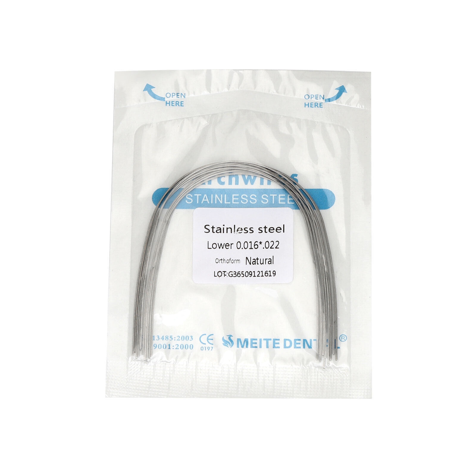 10 Pcs/pack Dental Orthodontic Stainless Steel Round/Rectangular Arch Wire Ovoid