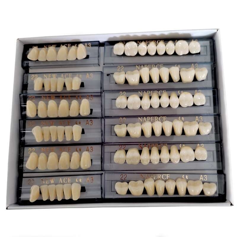168Pcs Dental Acrylic Resin Denture 22#A3 Full Set Teeth Upper Lower Shade Tooth