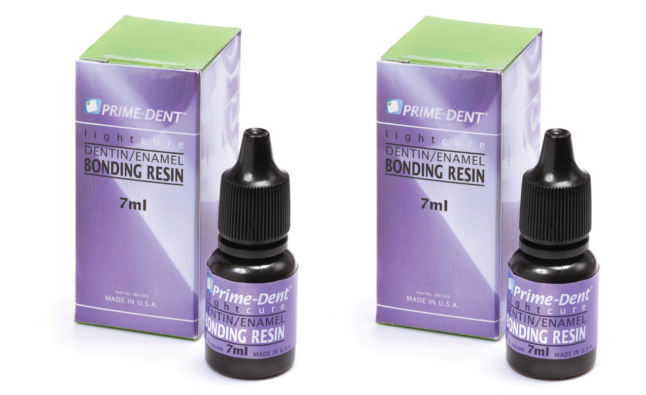 SET OF 2 – PRIME-DENT Dental Light Cure Dentin Enamel Bonding Resin 7 mL Bottle