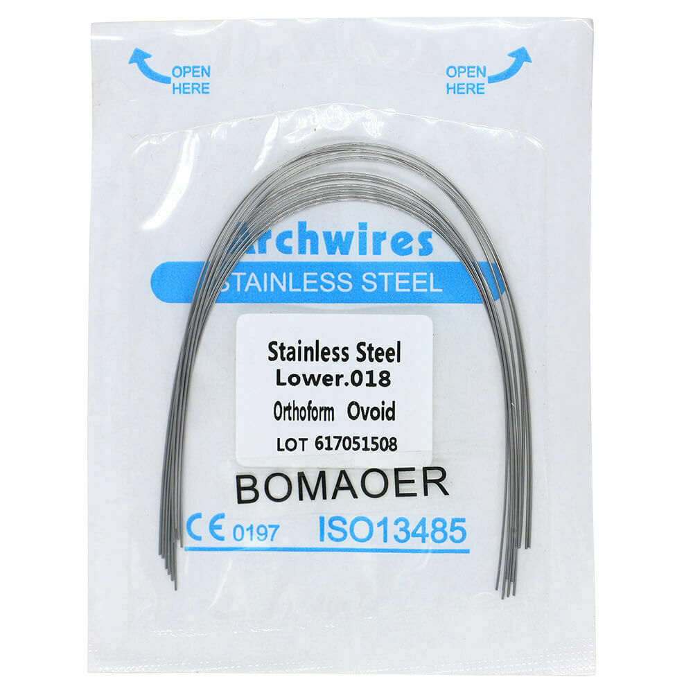 New 10pcs/bag Dental Orth Stainless Steel Round Arch Wire 018 Lower 5-200packs