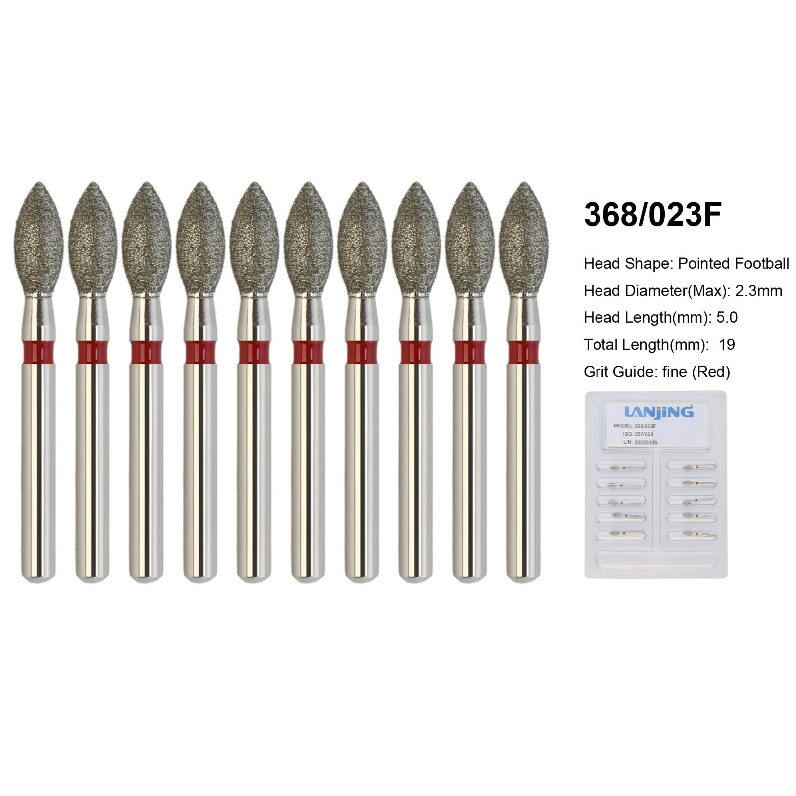 Wave Dental Carbide Bur FG Diamond Burs Football Pear Round End Taper High Speed