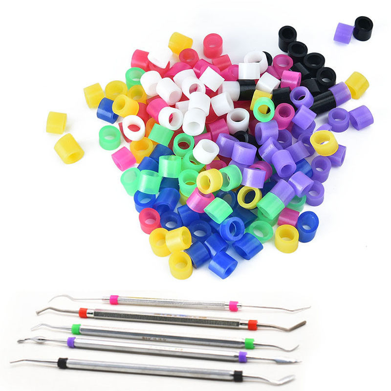 100 Pcs/Box Small Dental Orthodontic Silicone Instrument Color Code Rings Bands