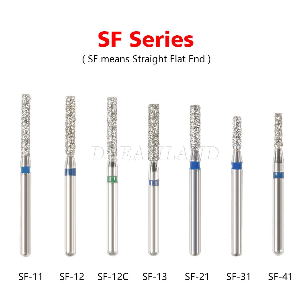 100 piezas/20 tipos Burr fresas de diamante salees FG medio 1,6mm FG1.6mm SKY