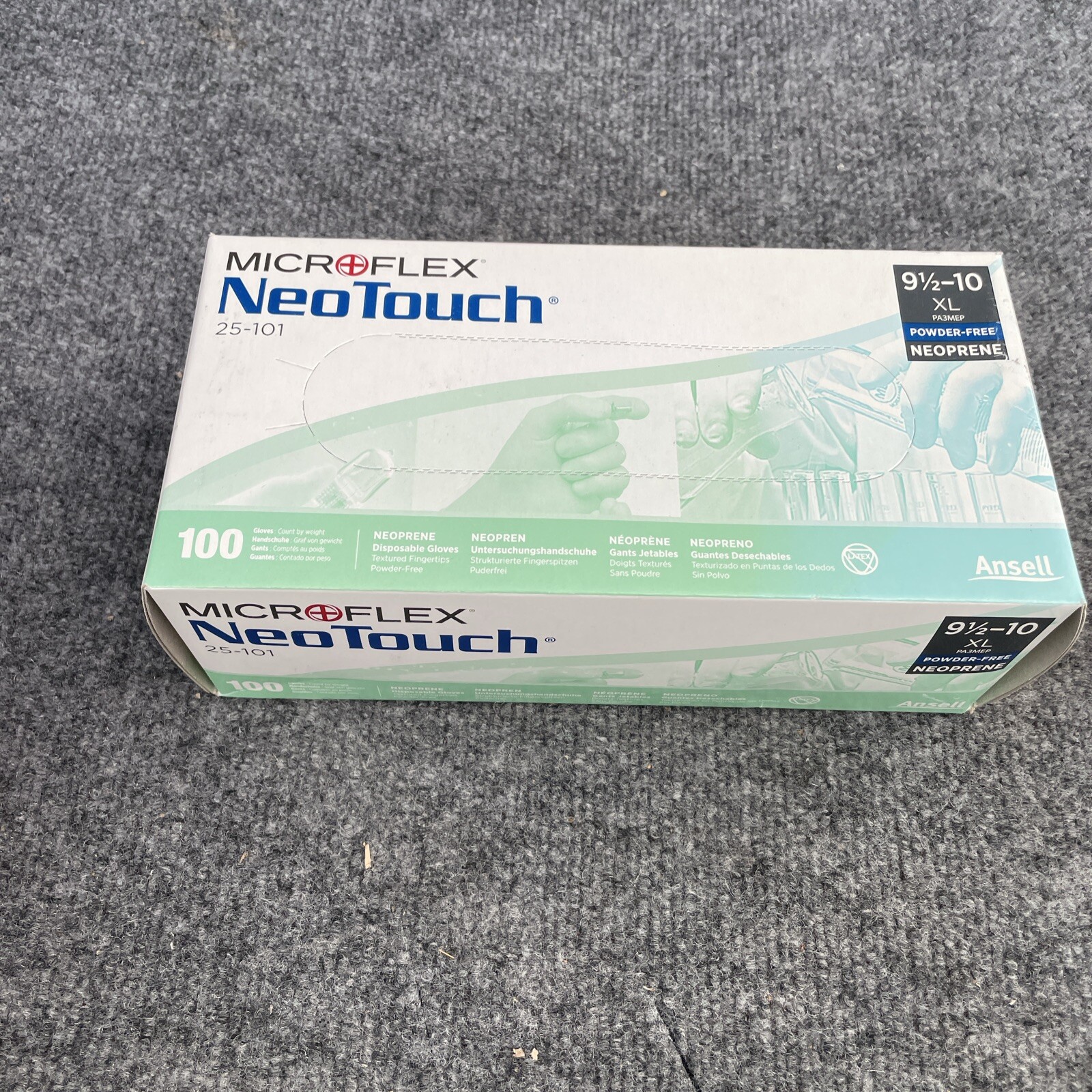 Lot of 5 – Microflex NeoTouch 25-101 Neoprene Gloves – Box of 100 Size: XL