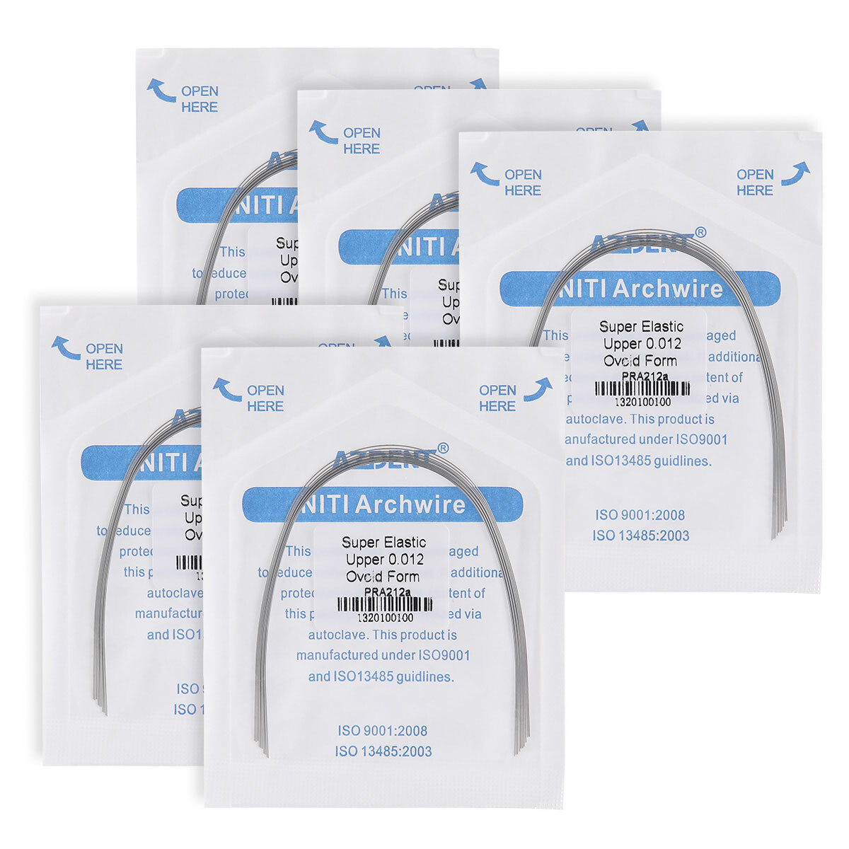 USPS 20Packs Dental Orthodontic Super Elastic Nitinol Arch Wire Round 012Upper