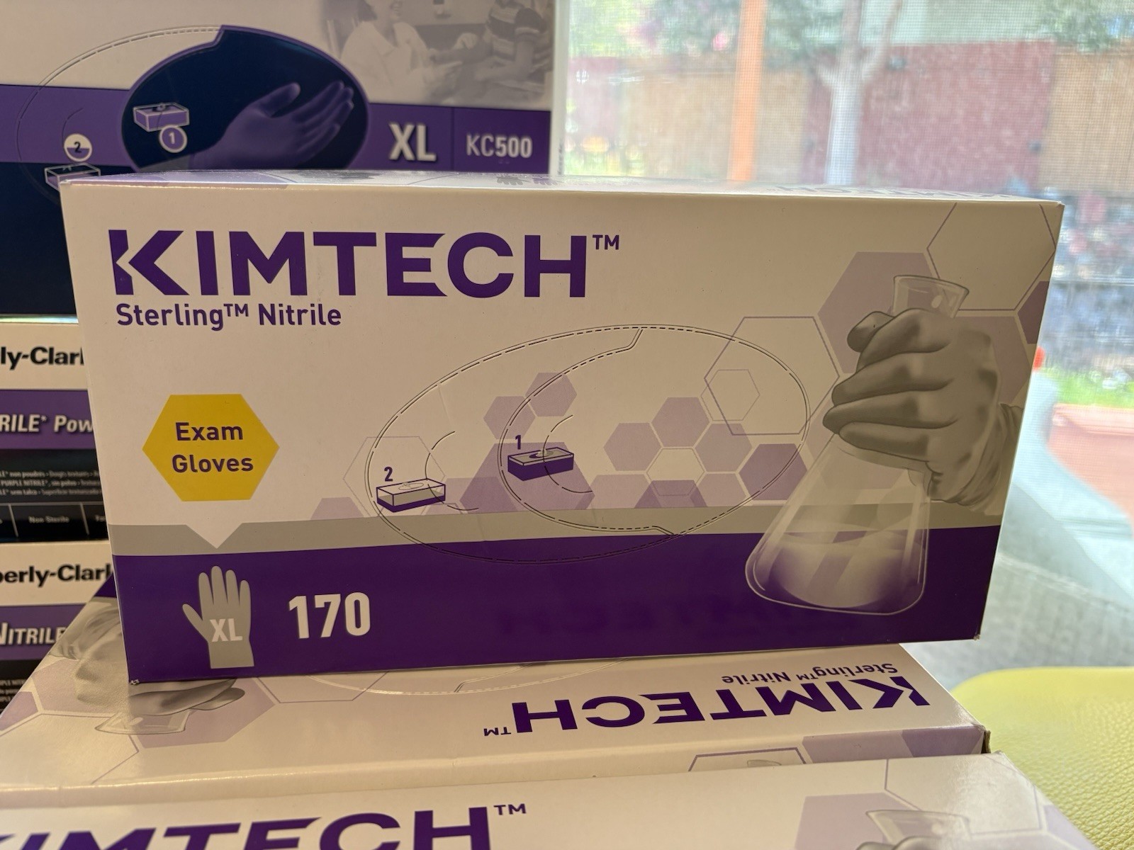 Lot Of KIMTECH & Kimberly-Clark Purple Nitrile Powder Free Exam Gloves XL