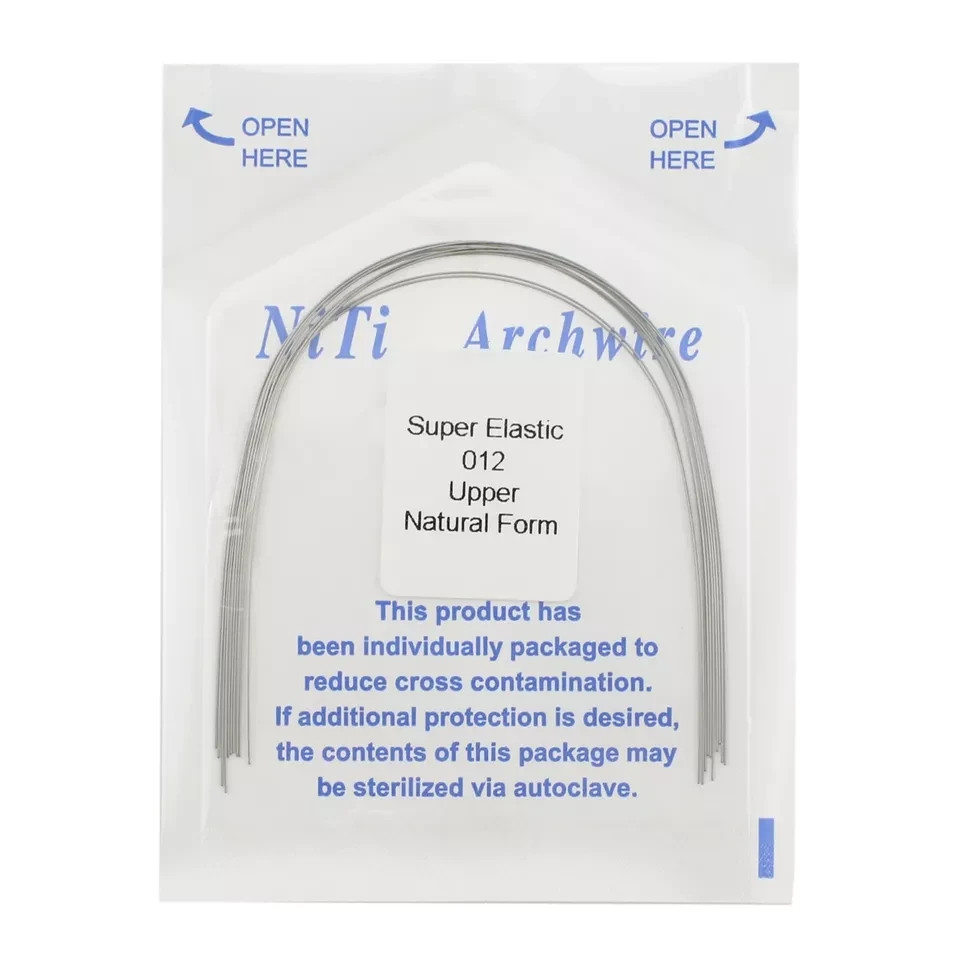 10-100x Dental Ortho Arch Wire Niti Super Elastic Round Rectangular Natural Form