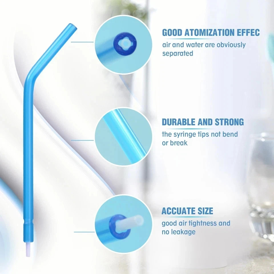 Dental Colorful Disposable 3-Way Air Water Syringe Triple Spray Nozzles Tips