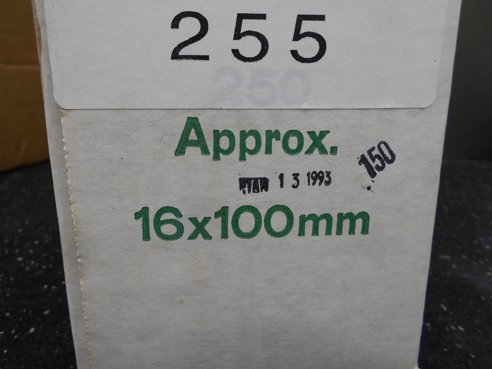 BORAX DISPOSABLE BOROSILICATE GLASS TUBES APPROX 250 16X100 MM