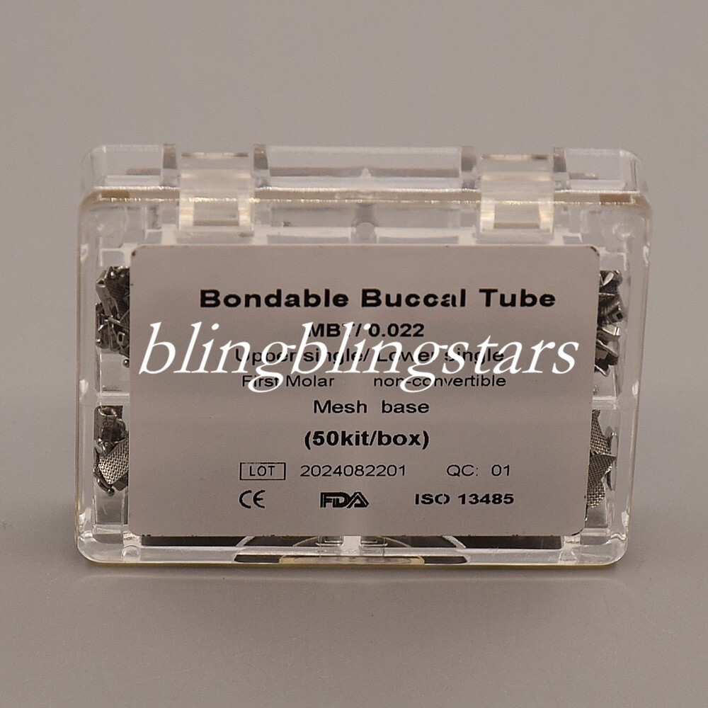 50 Set/Box Dental MBT 022 Ortodo Bucales1st Molar Bondable Mesh Base Buccal Tube