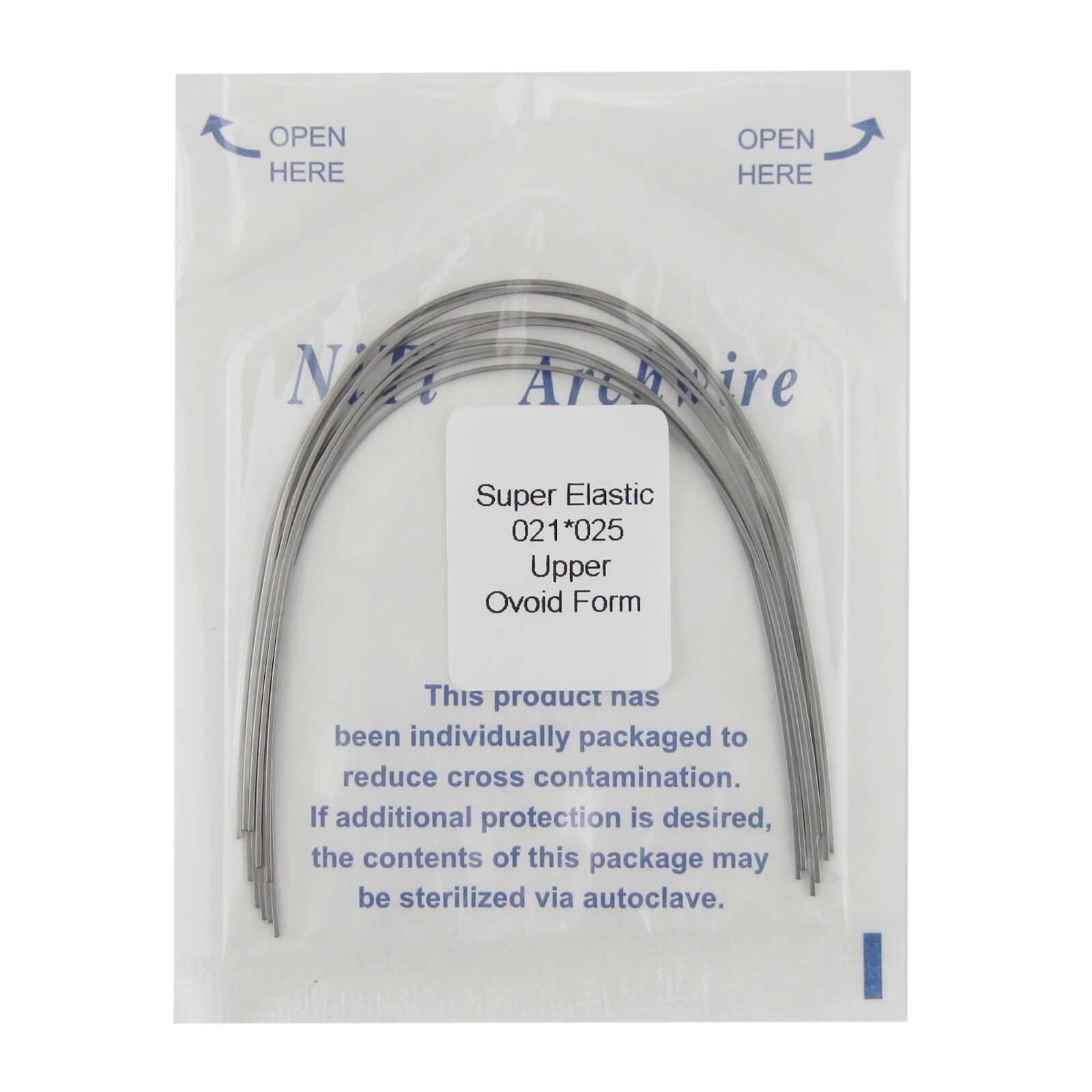 US 100PCS Orthodontic Niti Arch Wire Super Elactic Ovoid Form Round Rectangular