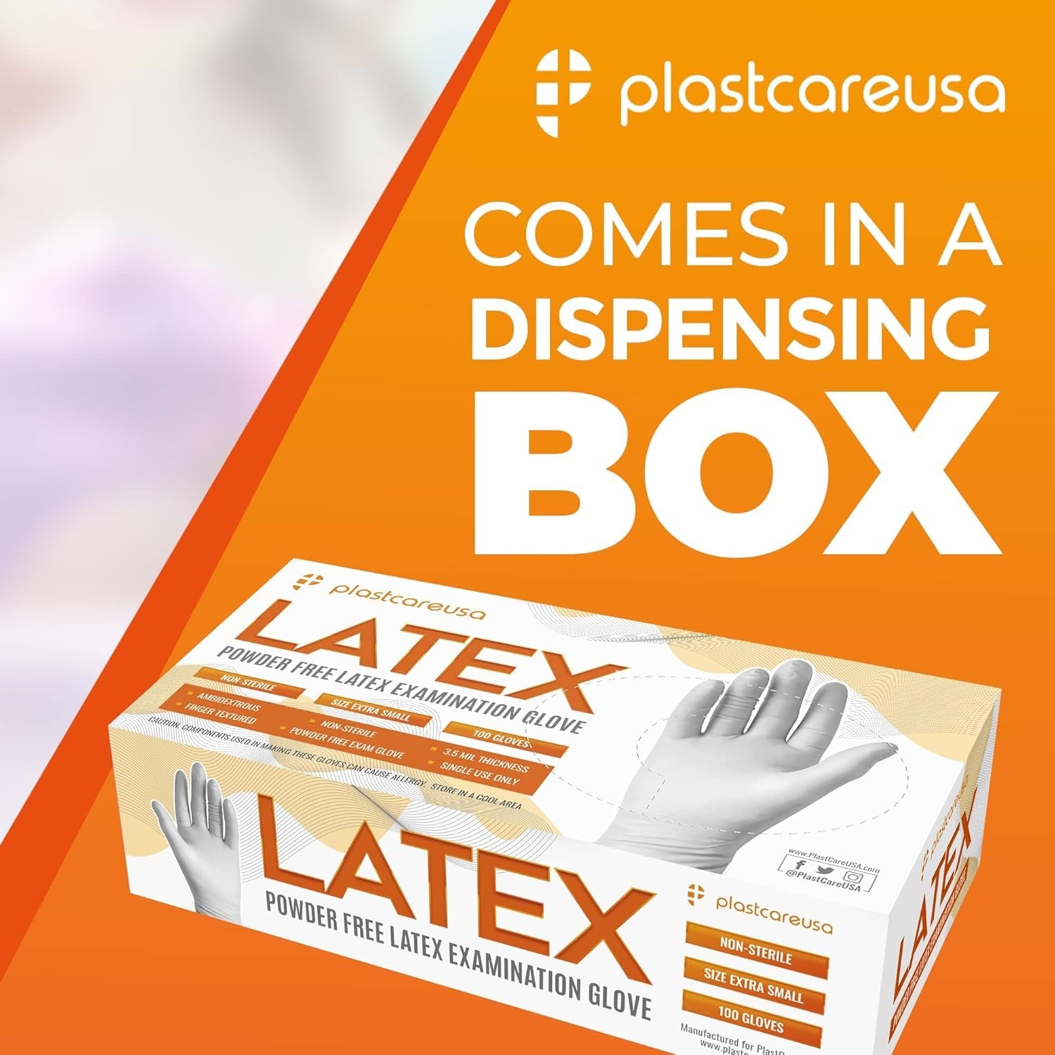 Ambidextrous Powder-Free Latex Exam Gloves: 100/1000 Count with Textured Grip
